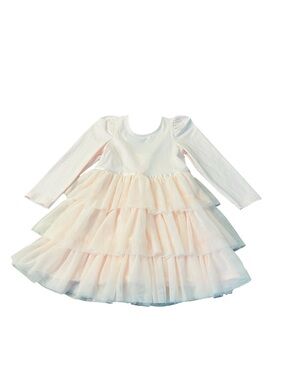 Janie and Jack Light Pink Ballerina Dress Layered Tulle Skirt Size 2T